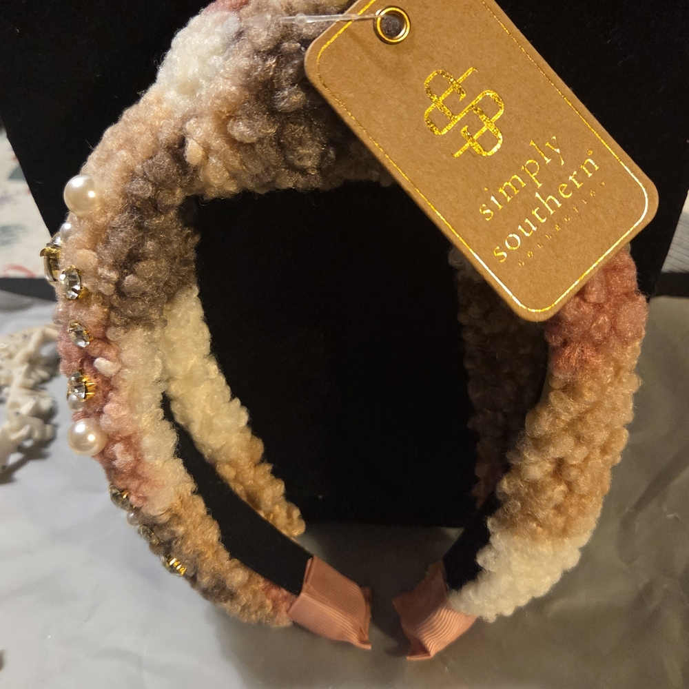 🚨2 For $20🚨Simply Southern Women's Textured Headband with Pearls
